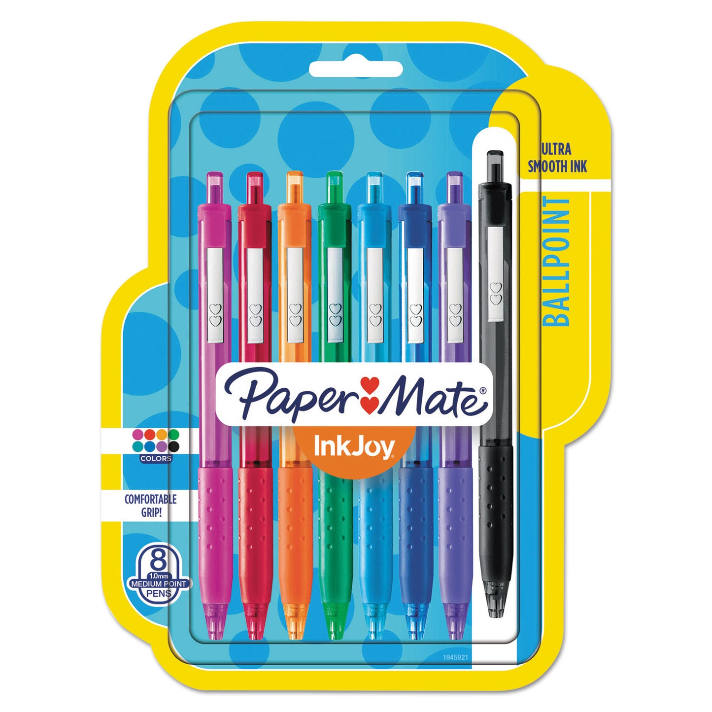 Paper Mate InkJoy 300 RT Ballpoint Pen Retractable, Medium 1 mm, Assorted Ink and Barrel Colors, 8/Pack (1945921)