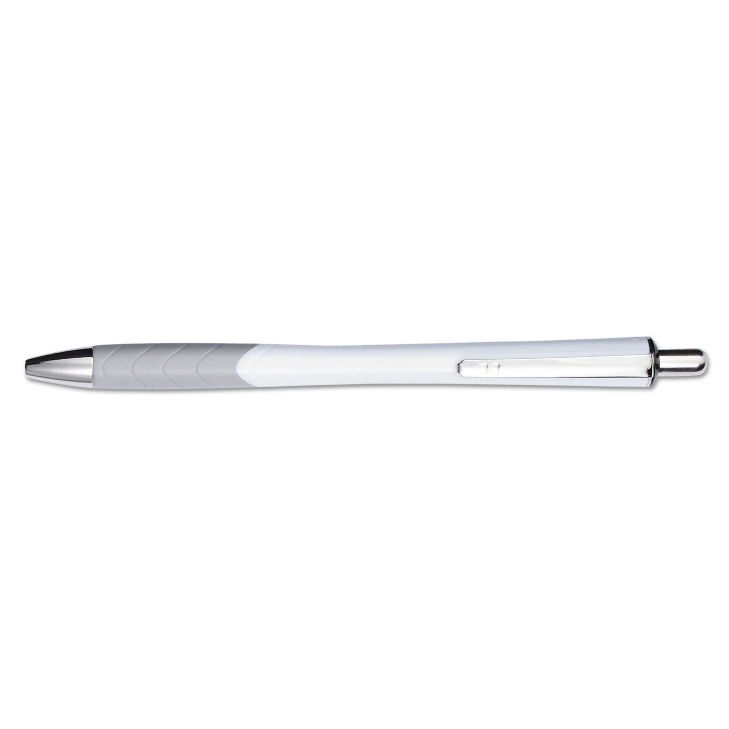 Paper Mate InkJoy 700 RT Ballpoint Pen, Retractable, Medium 1 mm, Black Ink, White/Gray Barrel, Dozen (1951347)