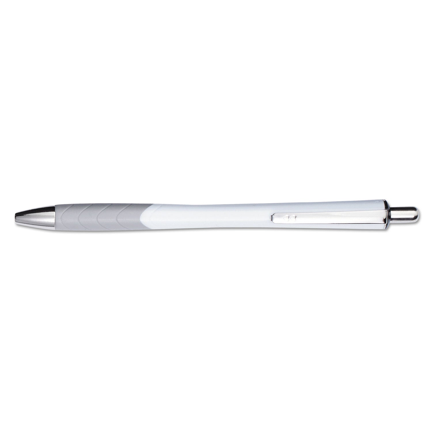 Paper Mate InkJoy 700 RT Ballpoint Pen, Retractable, Medium 1 mm, Black Ink, White/Gray Barrel, Dozen (1951347)