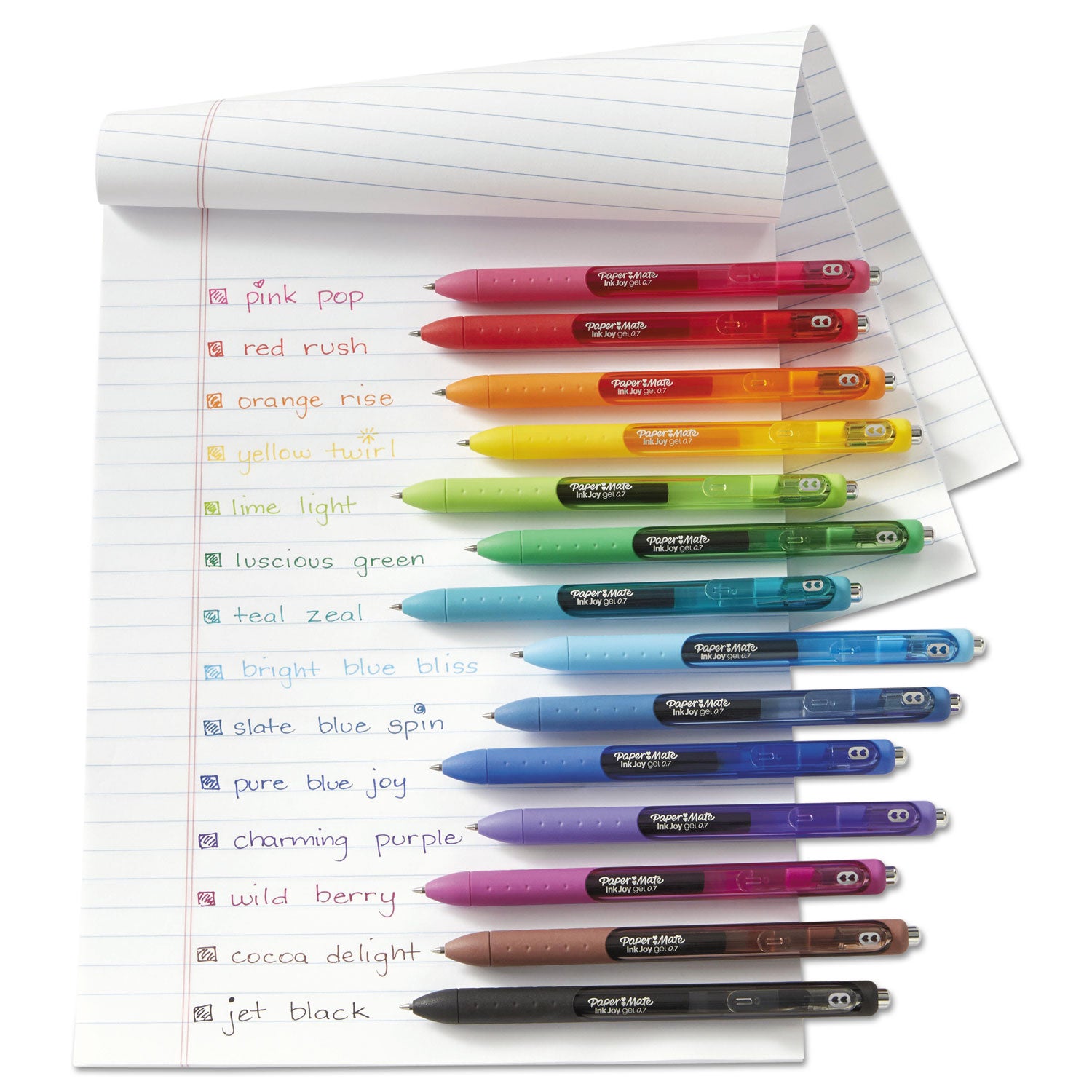 Paper Mate InkJoy Gel Pen, Retractable, Medium 0.7 mm, Assorted Ink and Barrel Colors, 20/Pack (1951718)