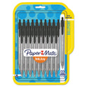 Paper Mate InkJoy 100 RT Ballpoint Pen, Retractable, Medium 1 mm, Black Ink, Smoke/Black Barrel, 20/Pack (1951395)