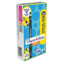 Paper Mate InkJoy 100 Ballpoint Pen/Stylus, Stick, Medium 1 mm, Black Ink, Black Barrel, Dozen (1951348)