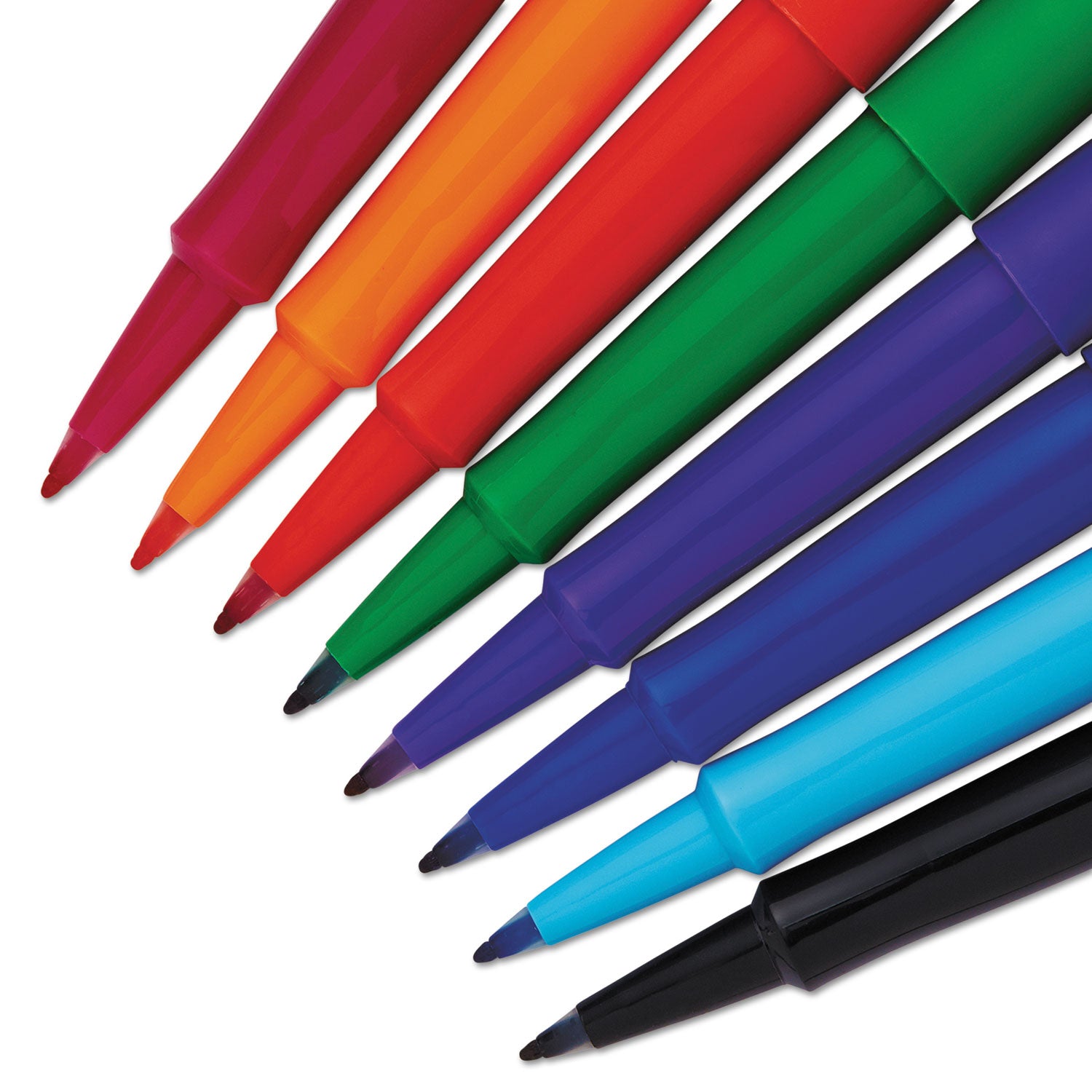 Paper Mate Point Guard Flair Felt Tip Porous Point Pen, Stick, Bold 1.4 mm, Assorted Ink and Barrel Colors, 48/Pack (4651)