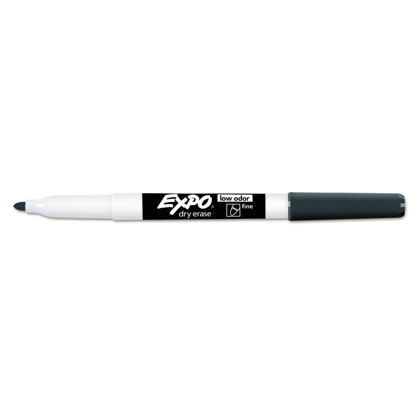 EXPO Low-Odor Dry-Erase Marker Value Pack, Fine Bullet Tip, Black, 36/Box (1921062)