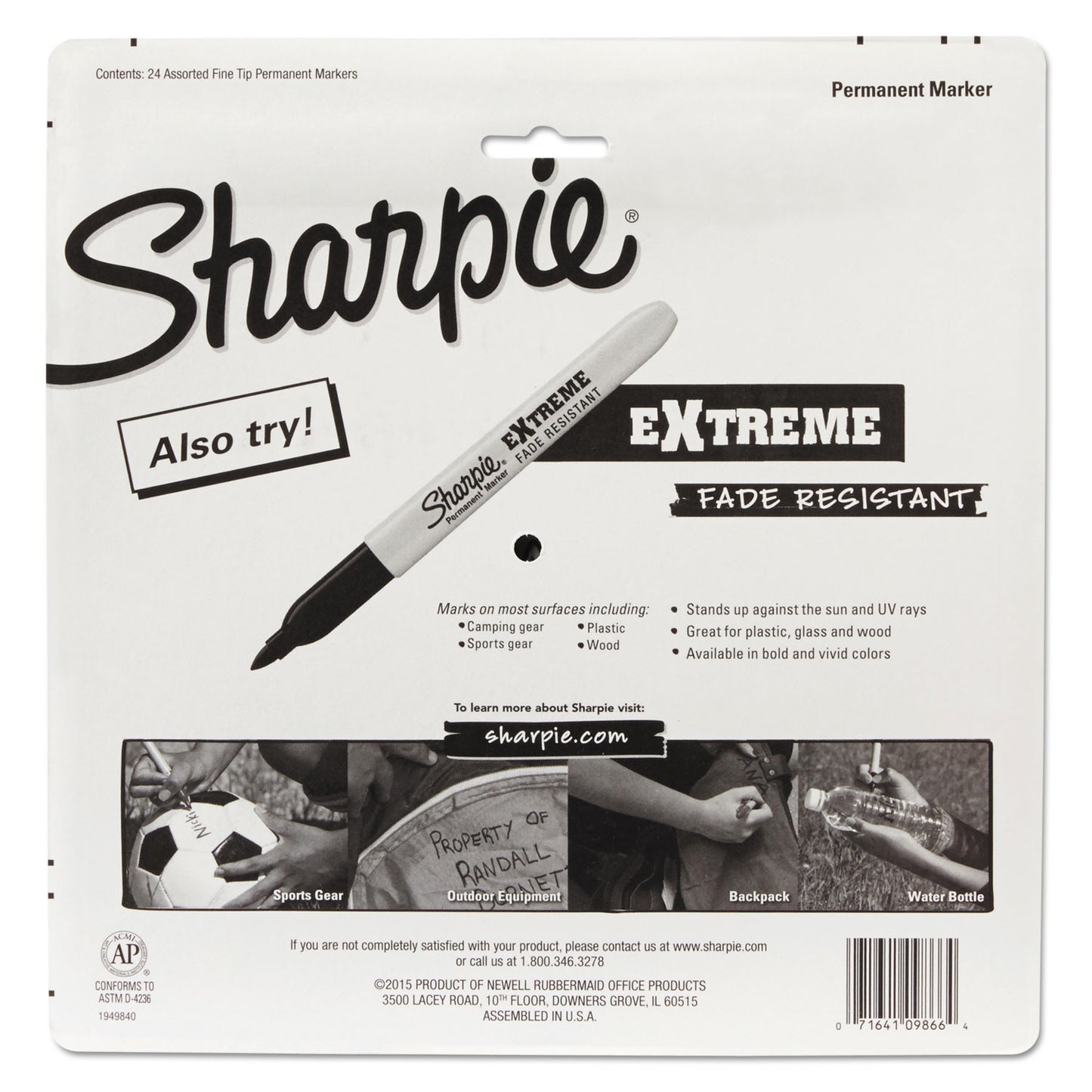 Sharpie Fine Tip Permanent Marker, Fine Bullet Tip, Assorted Classic and Limited Edition Color Burst Colors, 24/Pack (1949557)