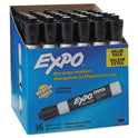 EXPO Low-Odor Dry-Erase Marker Value Pack, Broad Chisel Tip, Black, 36/Box (1920940)