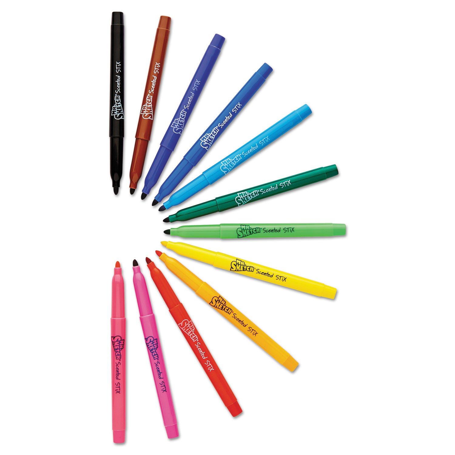 Mr. Sketch Scented Stix Watercolor Marker Set School Pack, Fine Bullet Tip, Assorted Colors, 216/Set (1905315)