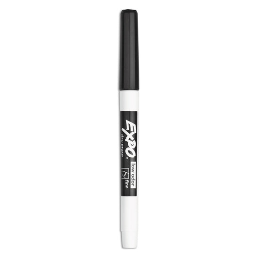 EXPO Low-Odor Dry-Erase Marker Value Pack, Fine Bullet Tip, Black, 36/Box (1921062)