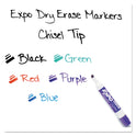 EXPO Low-Odor Dry-Erase Marker Value Pack, Broad Chisel Tip, Assorted Colors, 36/Box (1921061)