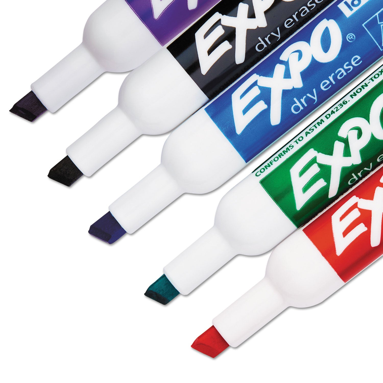 EXPO Low-Odor Dry-Erase Marker Value Pack, Broad Chisel Tip, Assorted Colors, 36/Box (1921061)