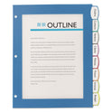 Avery Big Tab Ultralast Plastic Dividers, 8-Tab, 11 x 8.5, Assorted, 1 Set (24901)