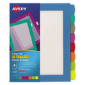 Avery Big Tab Ultralast Plastic Dividers, 8-Tab, 11 x 8.5, Assorted, 1 Set (24901)