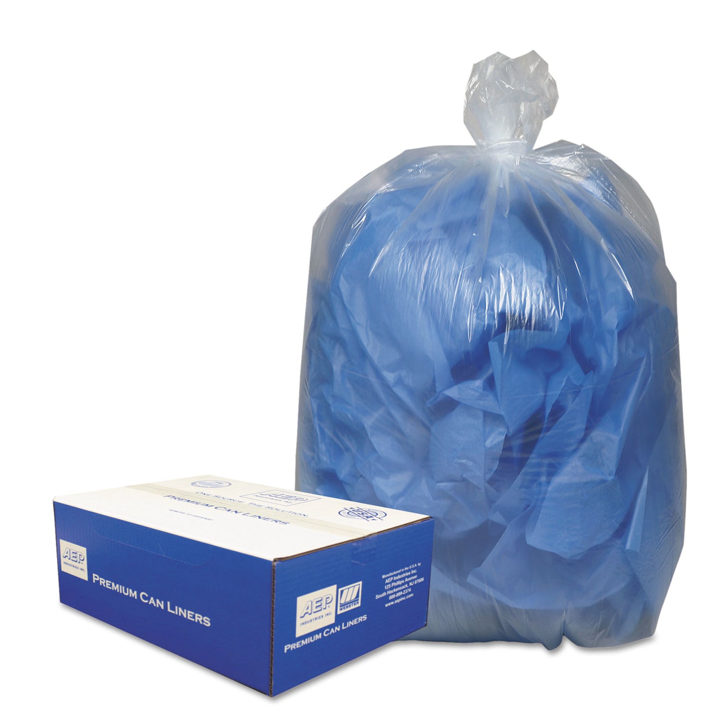 Classic Clear Linear Low-Density Can Liners, 10 gal, 0.6 mil, 24" x 23", Clear, 25 Bags/Roll, 20 Rolls/Carton (242315C)