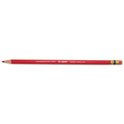 Prismacolor Col-Erase Pencil with Eraser, 0.7 mm, 2B, Carmine Red Lead, Carmine Red Barrel, Dozen (20045)