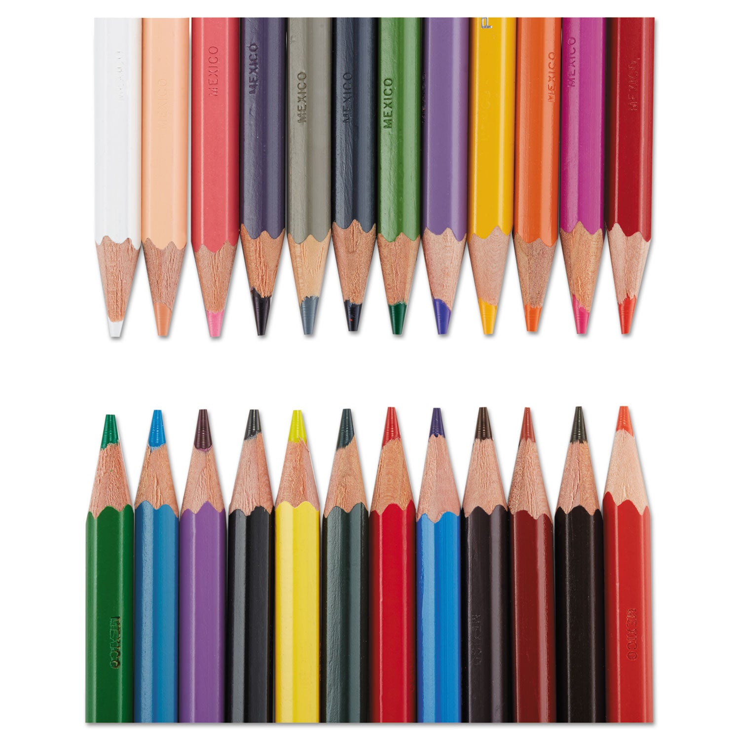 Prismacolor Col-Erase Pencil with Eraser, 0.7 mm, 2B, Assorted Lead and Barrel Colors, 24/Pack (20517)