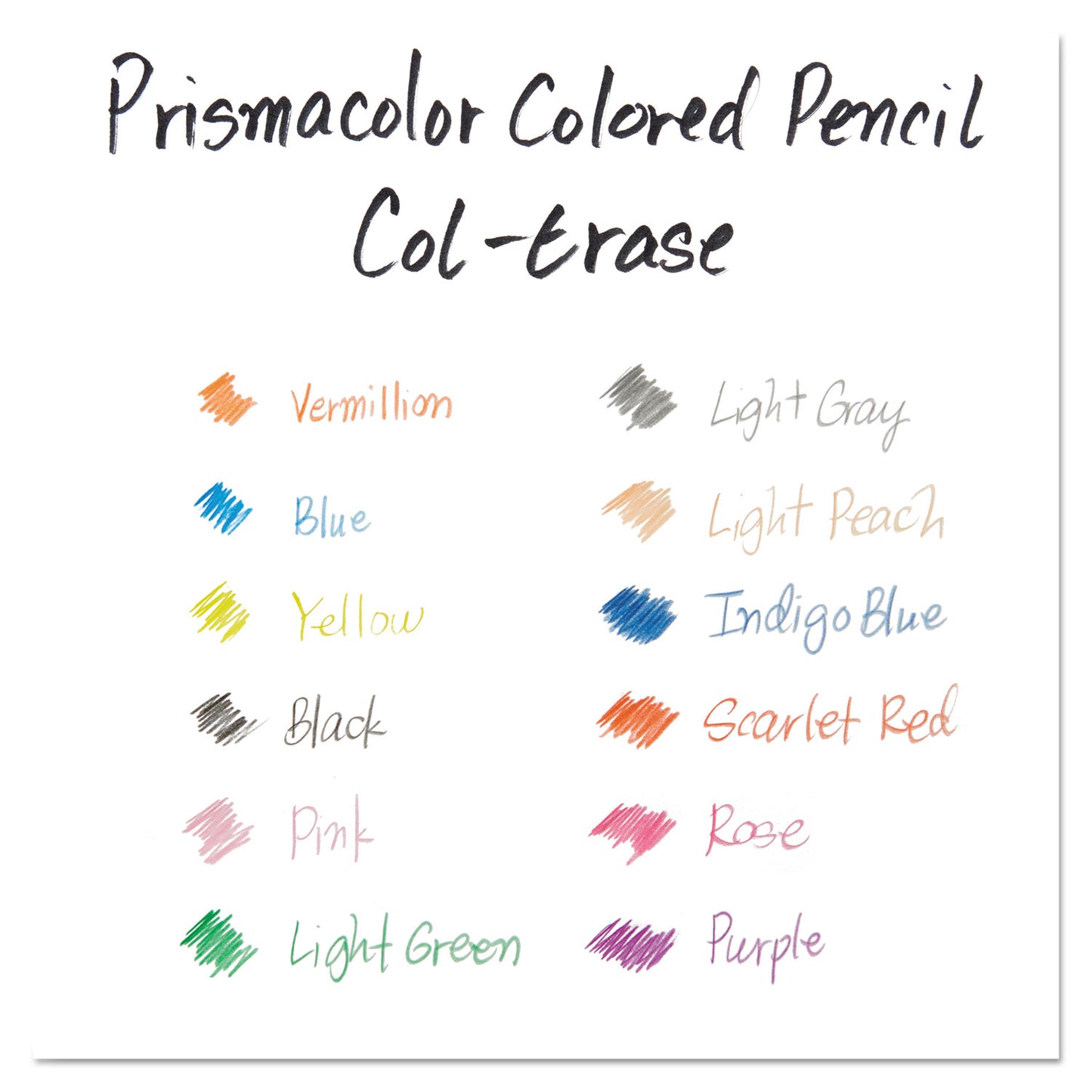 Prismacolor Col-Erase Pencil with Eraser, 0.7 mm, 2B, Assorted Lead and Barrel Colors, 24/Pack (20517)