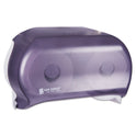 San Jamar VersaTwin Tissue Dispenser, Classic, 8 x 5.75 x 12.75, Transparent Black Pearl (R3600TBK)