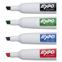 EXPO Magnetic Dry Erase Marker, Broad Chisel Tip, Assorted Colors, 4/Pack (1944728)