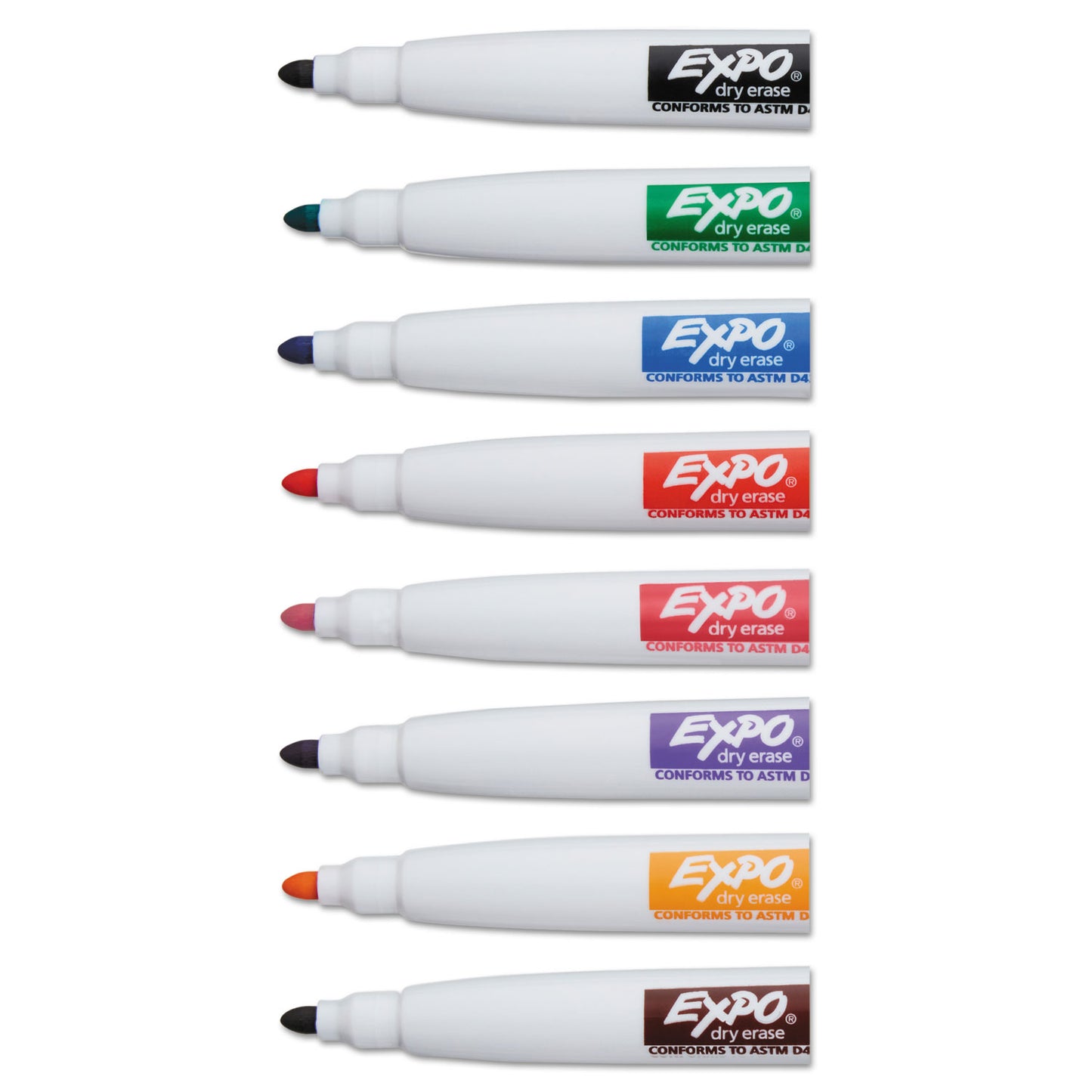 EXPO Magnetic Dry Erase Marker, Fine Bullet Tip, Assorted Colors, 8/Pack (1944748)