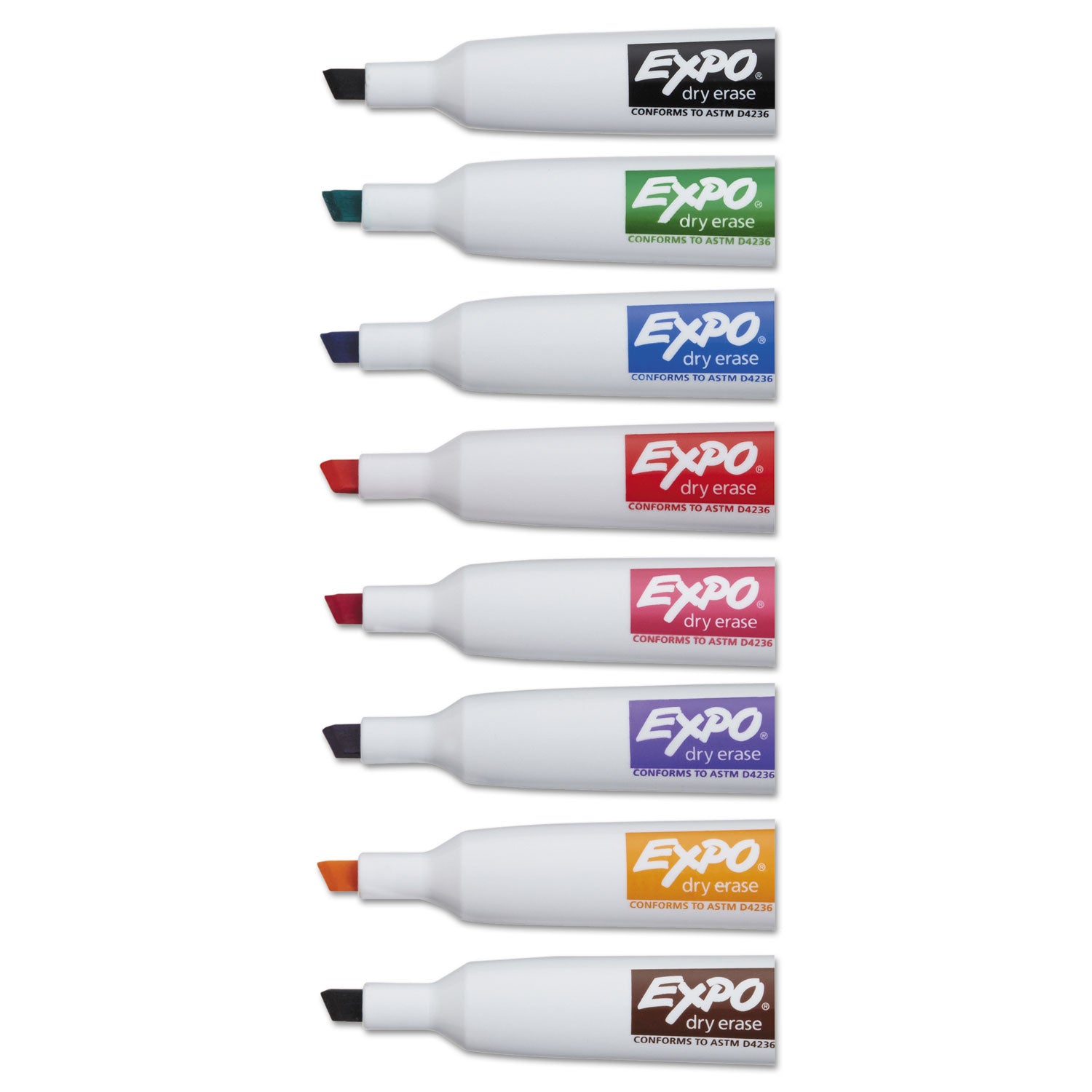 EXPO Magnetic Dry Erase Marker, Broad Chisel Tip, Assorted Colors, 8/Pack (1944741)