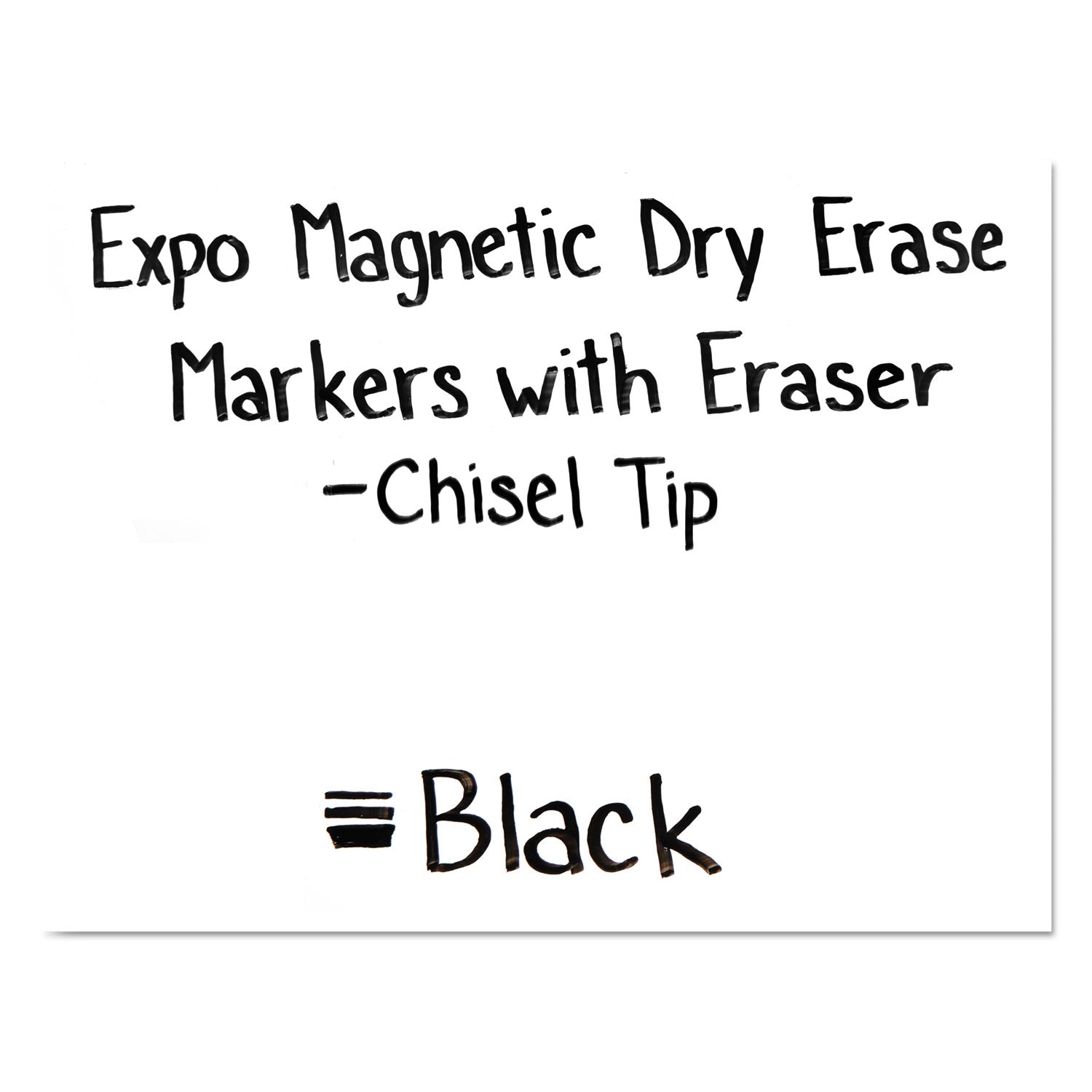 EXPO Magnetic Dry Erase Marker, Broad Chisel Tip, Black, 4/Pack (1944729)