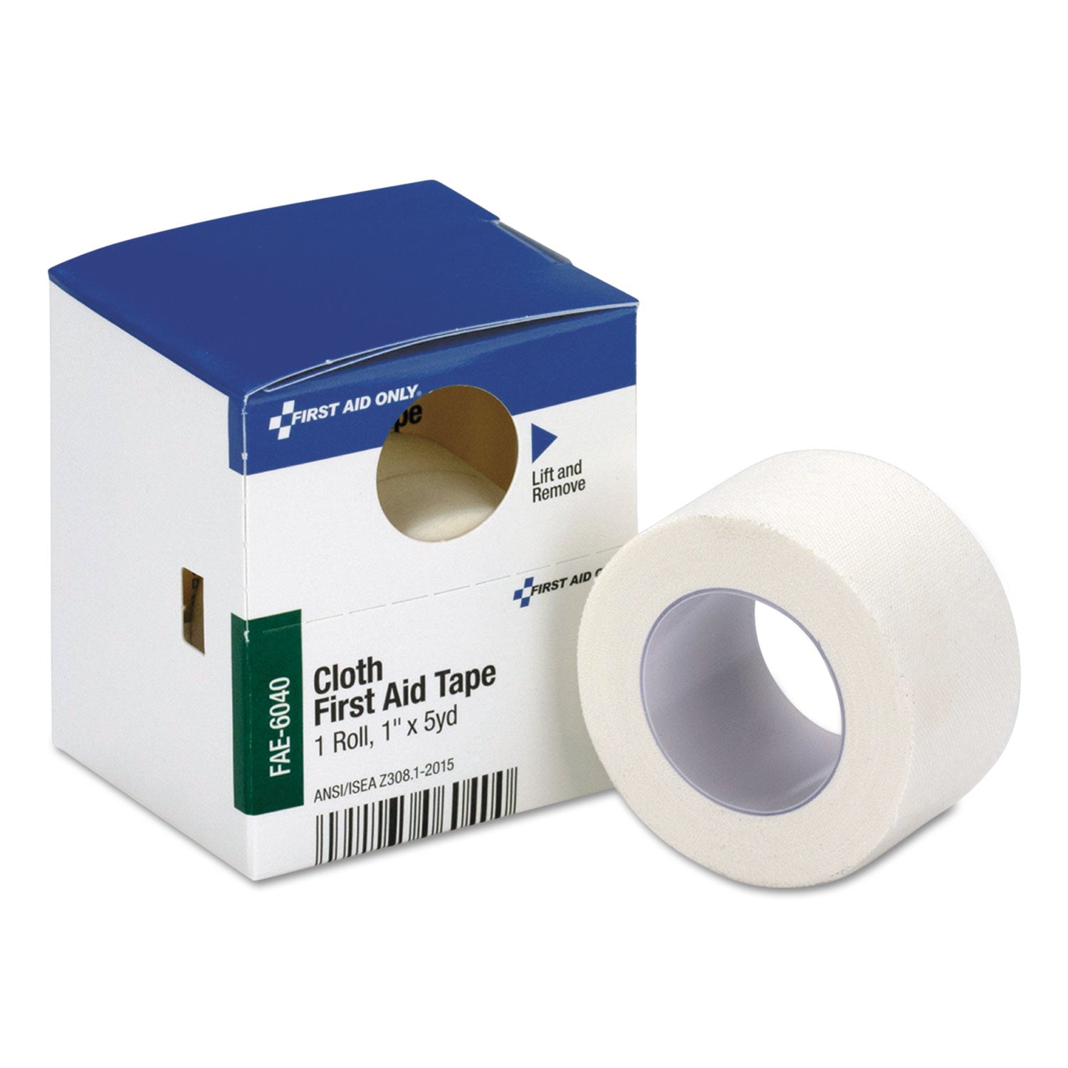 First Aid Only First Aid Tape, Acrylic/Cloth, 1" x 5 yds, White (FAE6040)