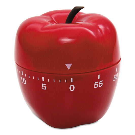 Baumgartens Shaped Timer, 4" Diameter x 4"h, Red Apple (77042)