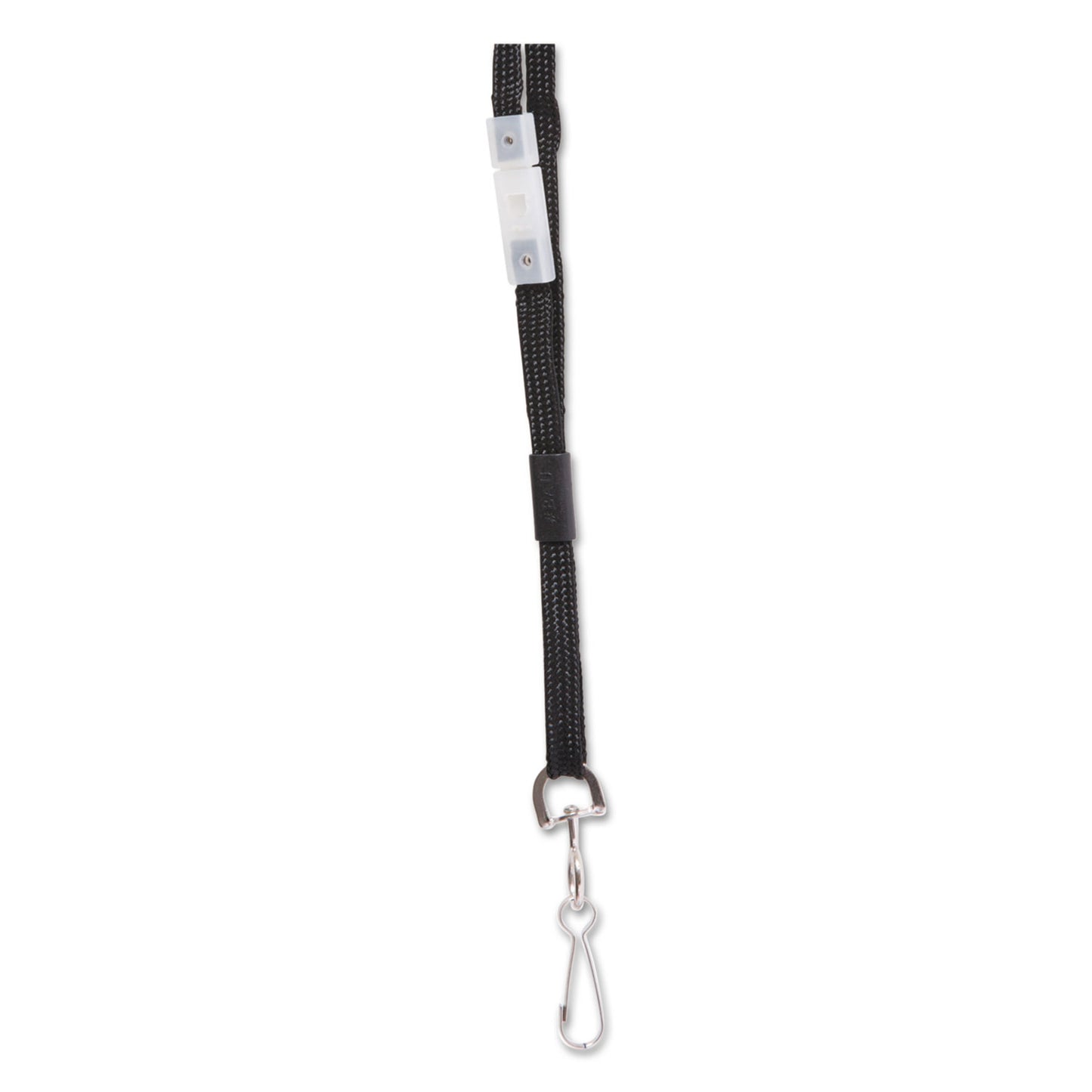 SICURIX Safety Breakaway Lanyard, Metal Hook Fastener, 36" Long, Black (65509)