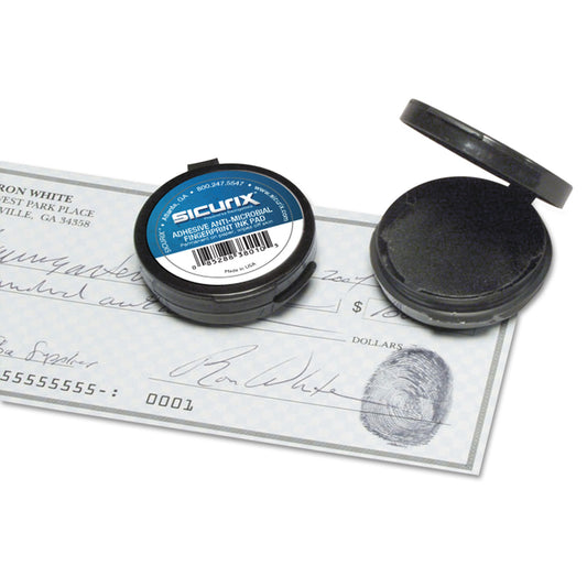 SICURIX Fingerprint Ink Pad, 1.5" Diameter, Black (38010)