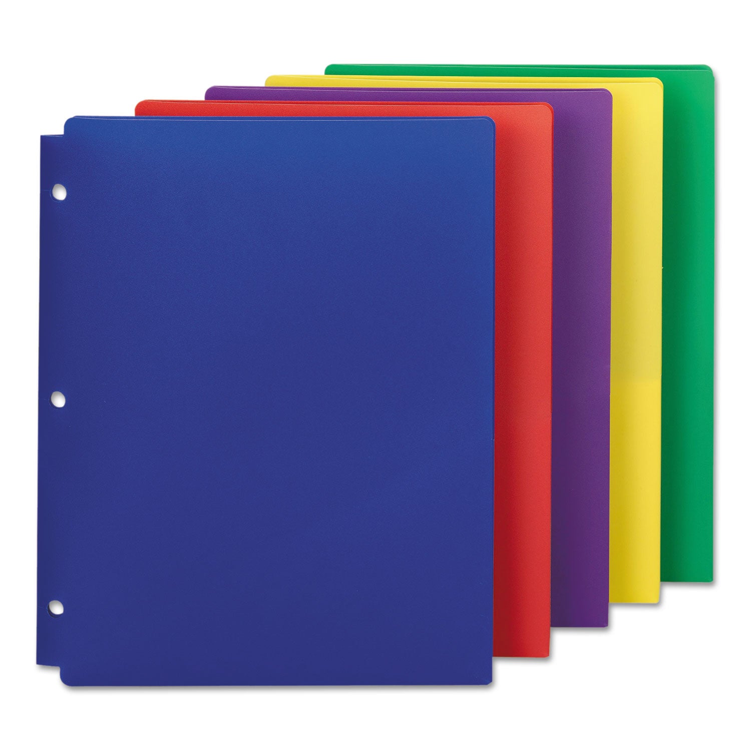 Smead Poly Snap-In Two-Pocket Folder, 50-Sheet Capacity, 11 x 8.5, Assorted, 10/Pack (87939)