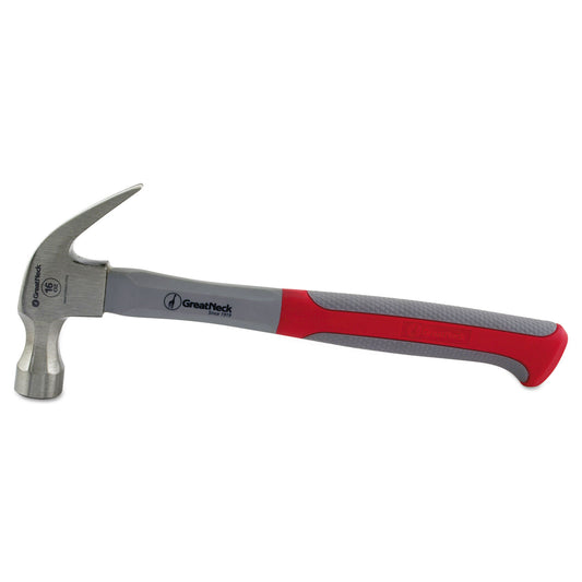 Great Neck 16 oz Claw Hammer with High-Visibility Orange Fiberglass Handle (HG16C)