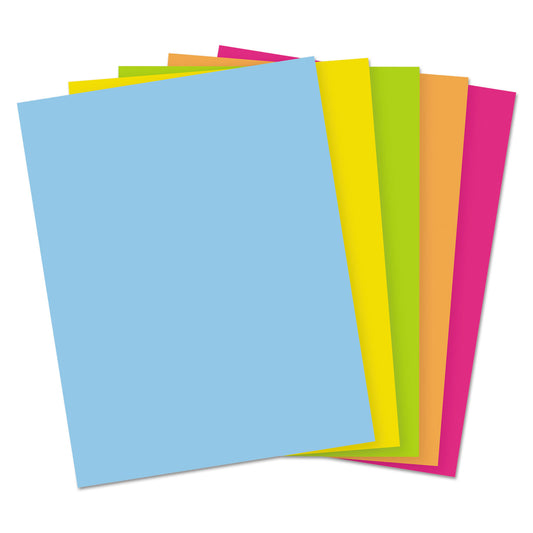 Astrobrights Color Cardstock -"Bright" Assortment, 65 lb Cover Weight, 8.5 x 11, Assorted, 250/Pack (99904)