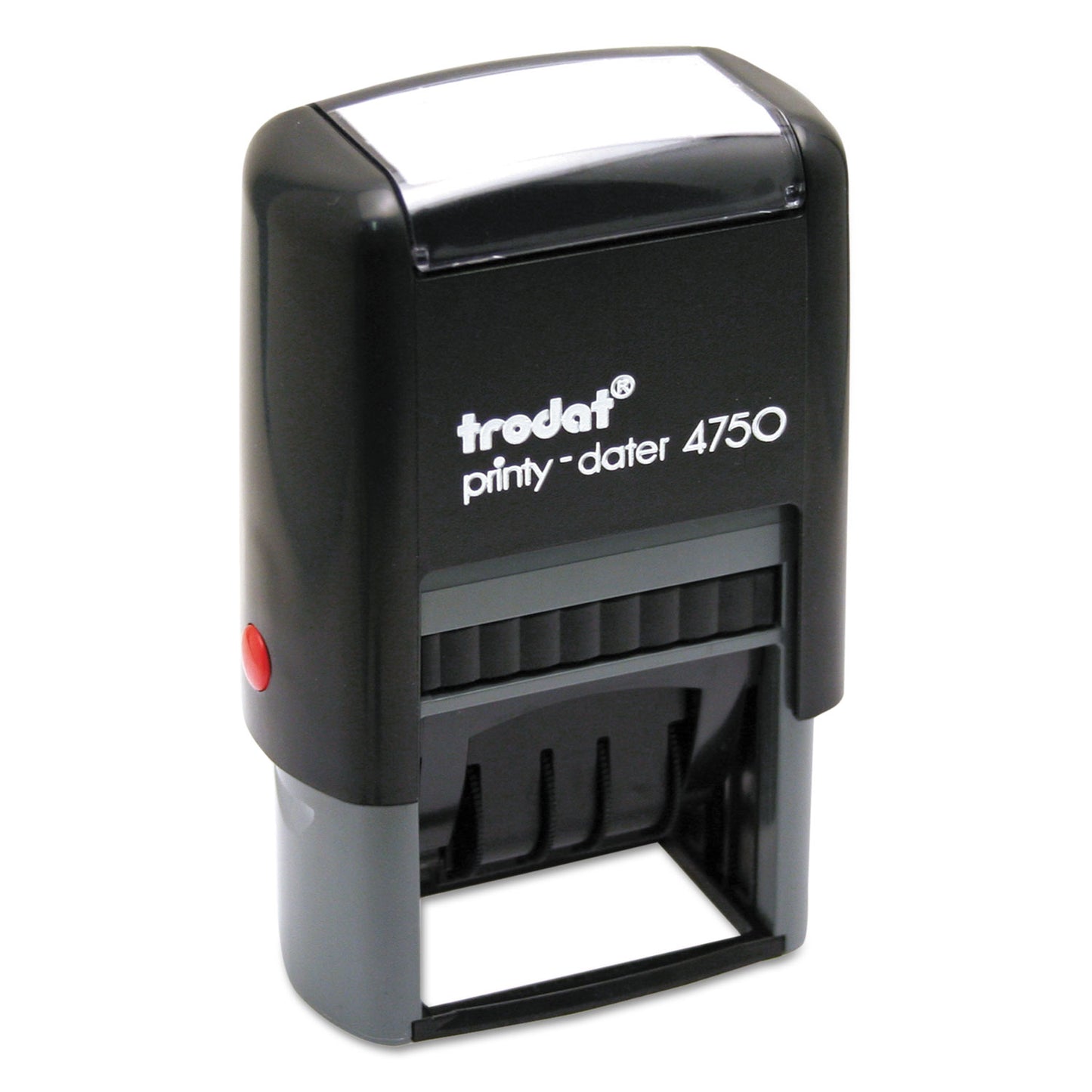 Trodat Printy Economy 5-in-1 Date Stamp, Self-Inking, 1.63" x 1", Blue/Red (E4756)