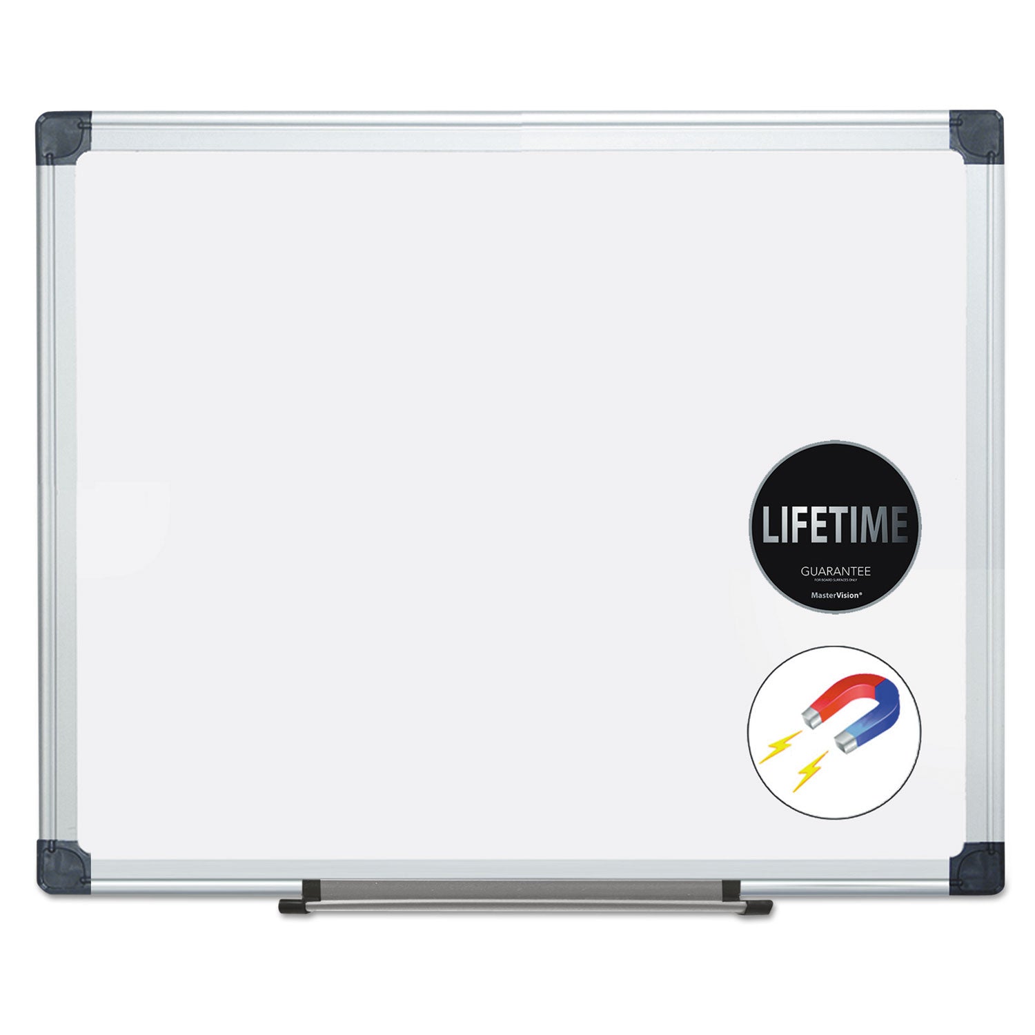 MasterVision Porcelain Value Dry Erase Board, 24 x 36, White Surface, Silver Aluminum Frame (CR0601170MV)