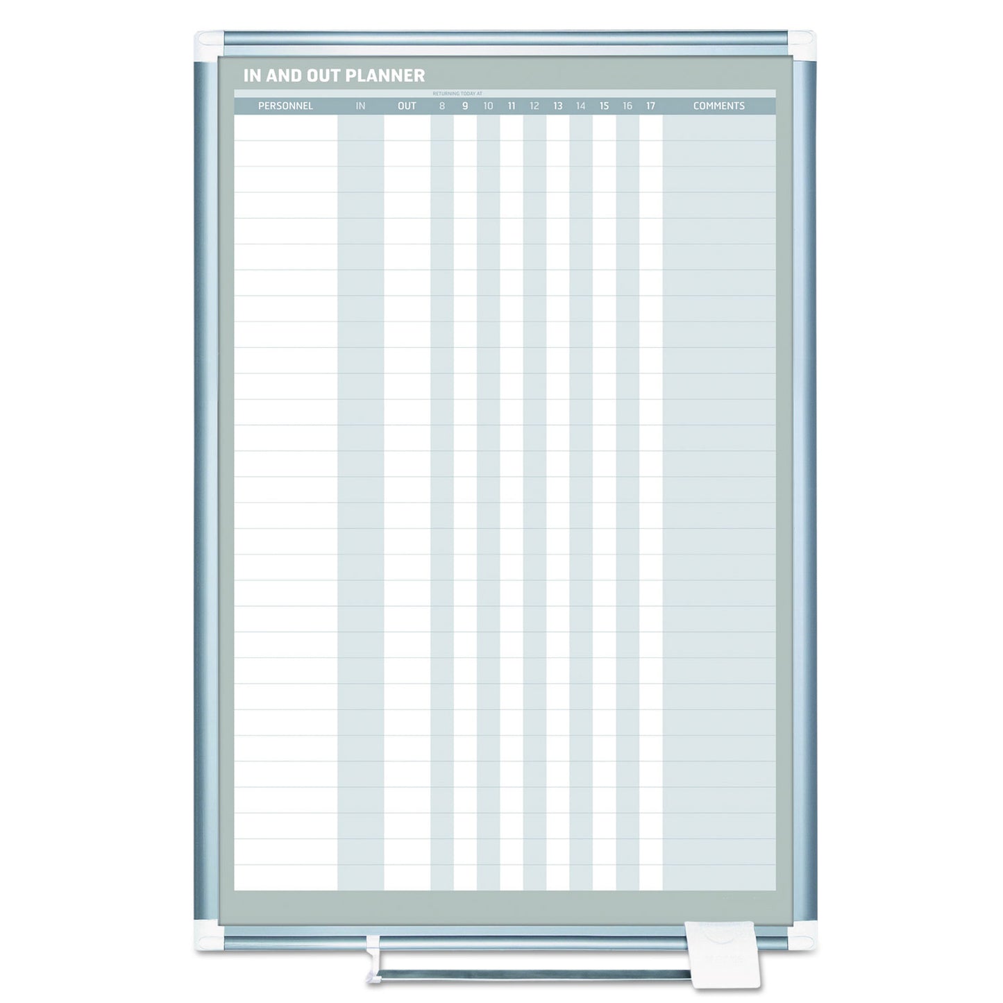 MasterVision In-Out Magnetic Dry Erase Board, 24 x 36, White Surface, Silver Aluminum Frame (GA02109830)