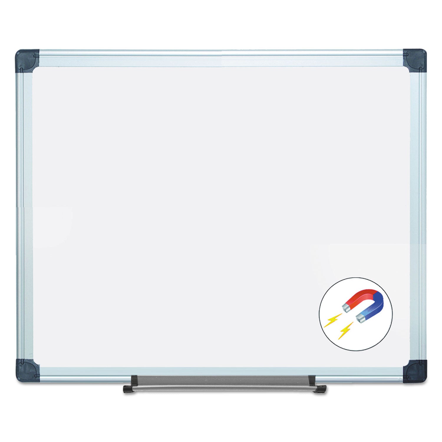 MasterVision Value Lacquered Steel Magnetic Dry Erase Board, 24 x 36, White Surface, Silver Aluminum Frame (MA0307170)