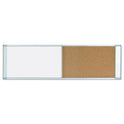 MasterVision Combo Cubicle Workstation Dry Erase/Cork Board, 48 x 18, Tan/White Surface, Aluminum Frame (XA42003700)