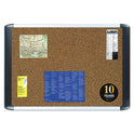 MasterVision Tech Cork Board, 36 x 24, Tan Surface, Silver/Black Aluminum Frame (MVI030501)