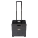 Universal Collapsible Mobile Storage Crate, Plastic, 18.25 x 15 x 18.25 to 39.37, Black (14110)