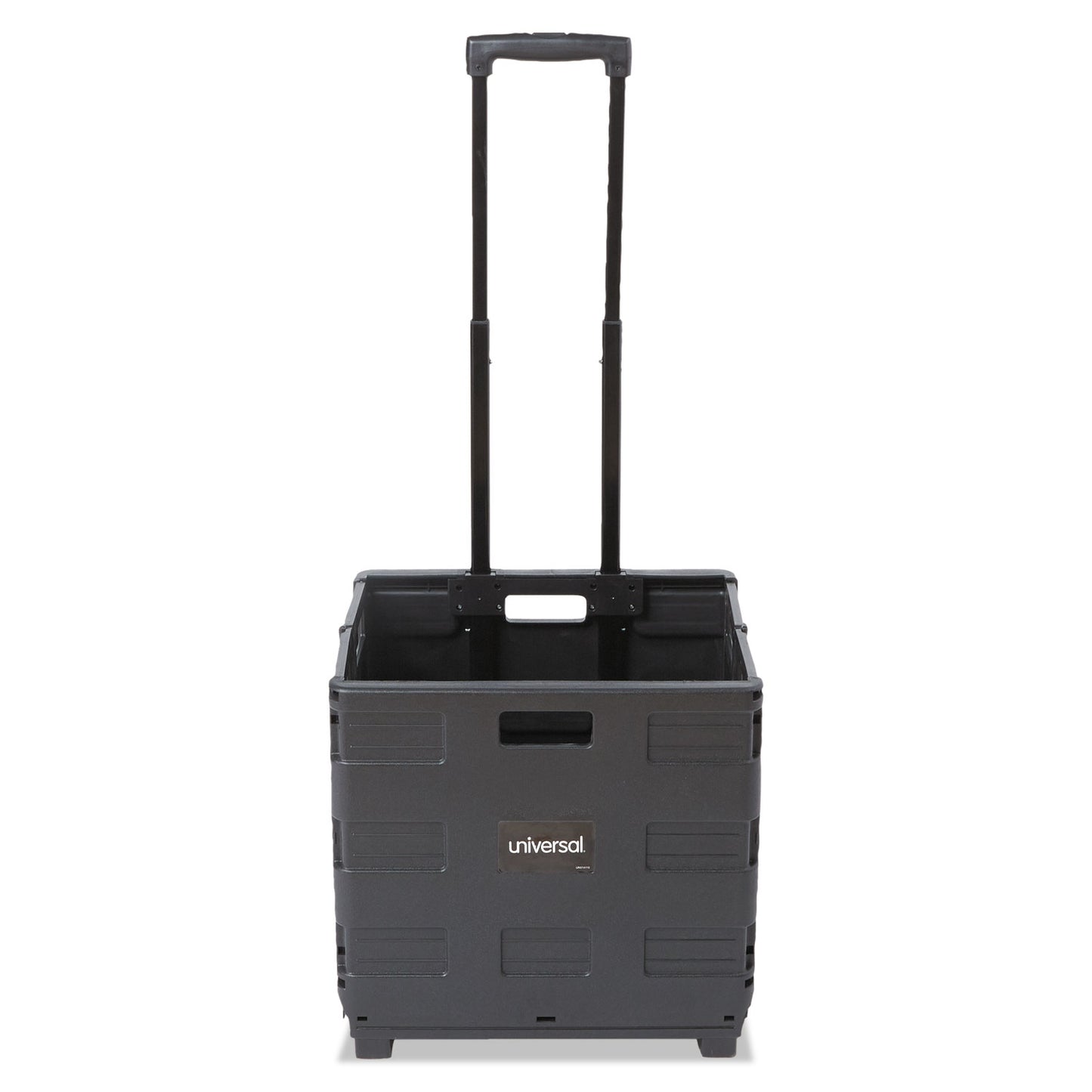 Universal Collapsible Mobile Storage Crate, Plastic, 18.25 x 15 x 18.25 to 39.37, Black (14110)