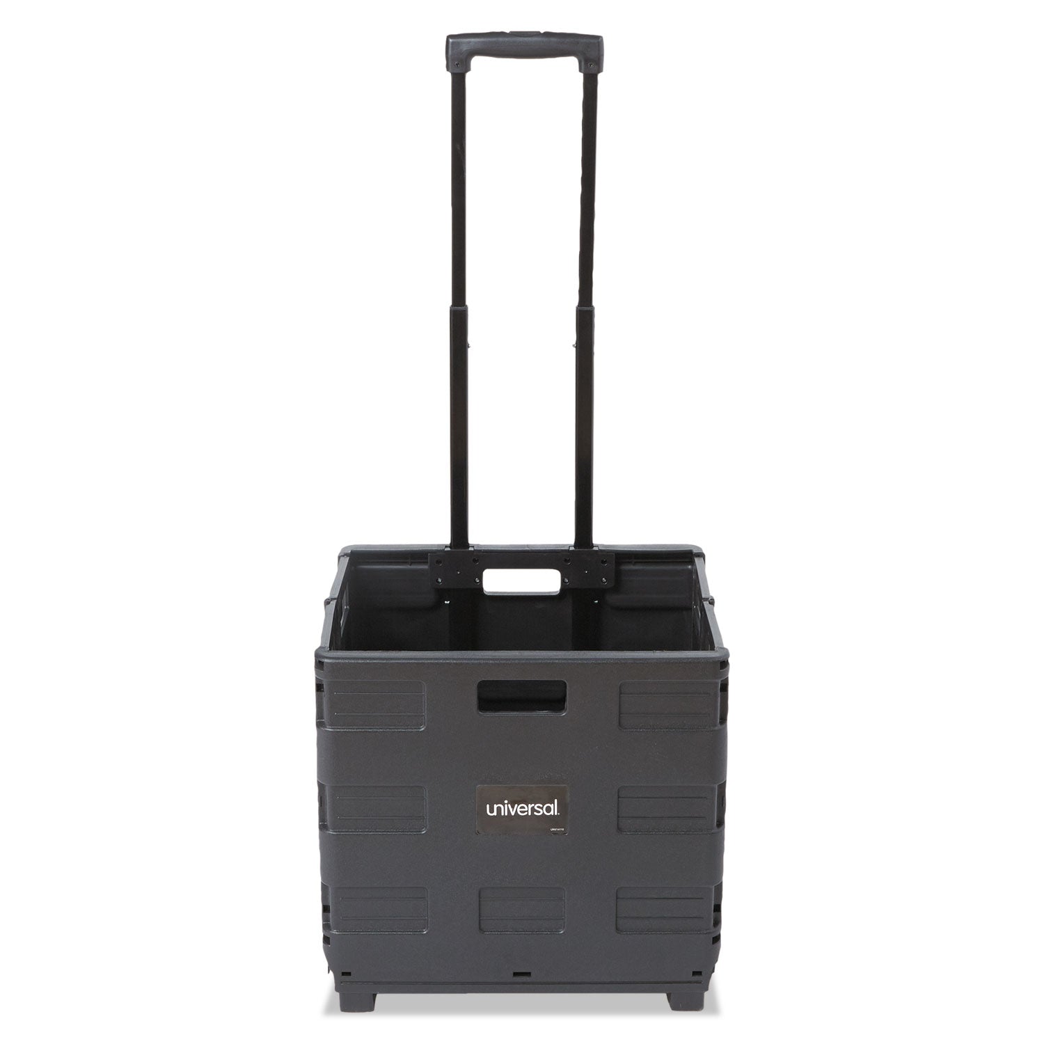 Universal Collapsible Mobile Storage Crate, Plastic, 18.25 x 15 x 18.25 to 39.37, Black (14110)