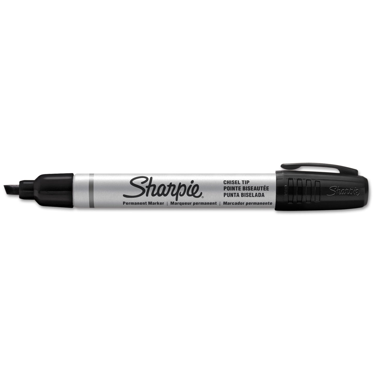 Sharpie Durable Metal Barrel Permanent Marker, Broad Chisel Tip, Black (1794224)