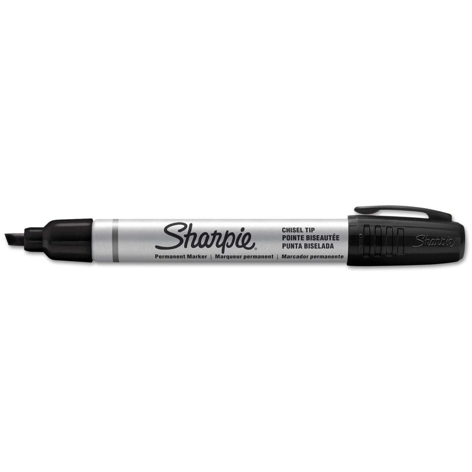 Sharpie Durable Metal Barrel Permanent Marker, Broad Chisel Tip, Black (1794224)