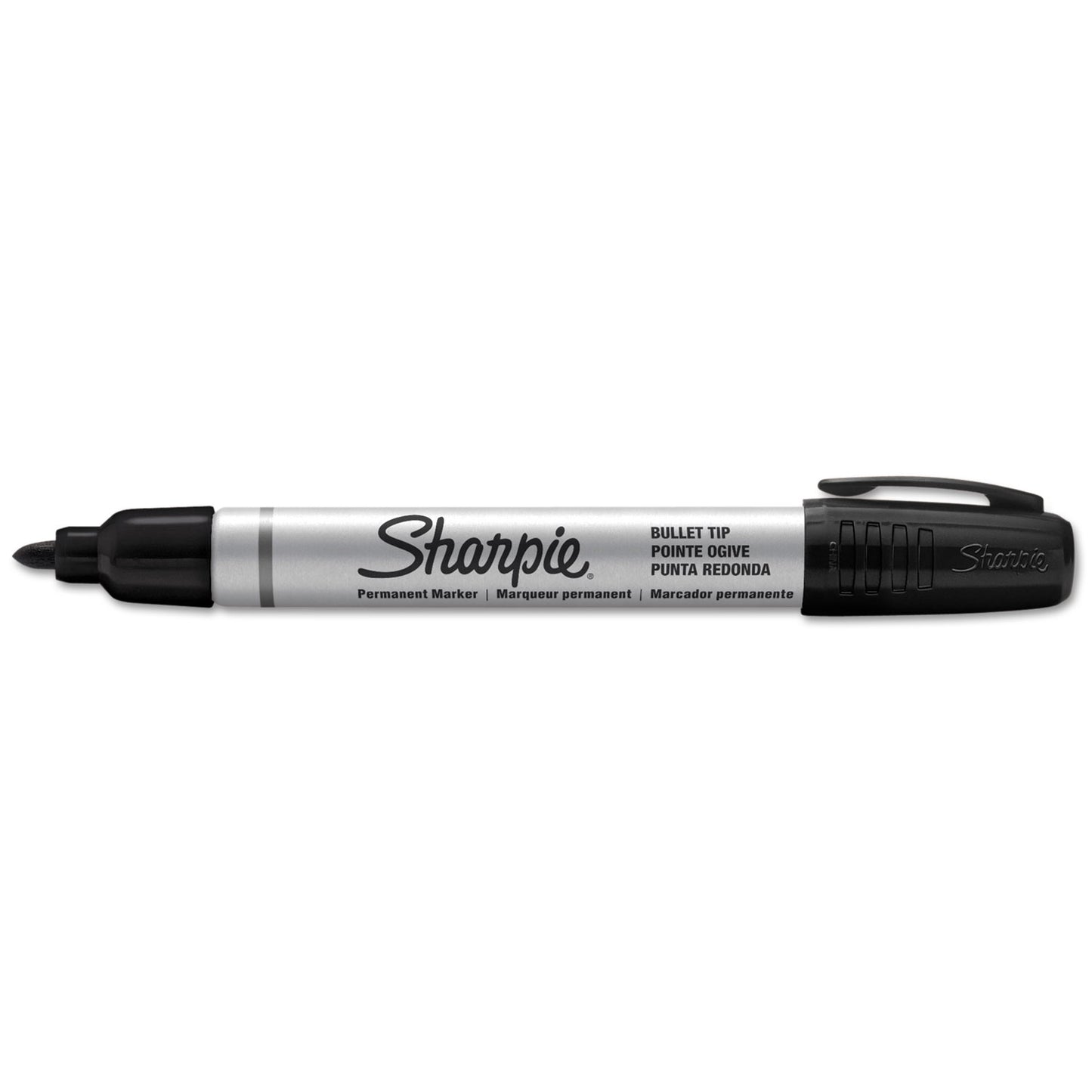 Sharpie Durable Metal Barrel Permanent Marker, Medium Bullet Tip, Black (1794229)