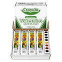 Crayola Watercolors, 8 Assorted Colors, Palette Tray, 36/Carton (538101)