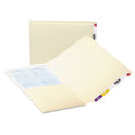 Smead Heavyweight Manila End Tab Pocket Folders, Interior Front Panel Pocket, Straight Tabs, Letter Size, 11-pt Manila, 50/Box (24115)