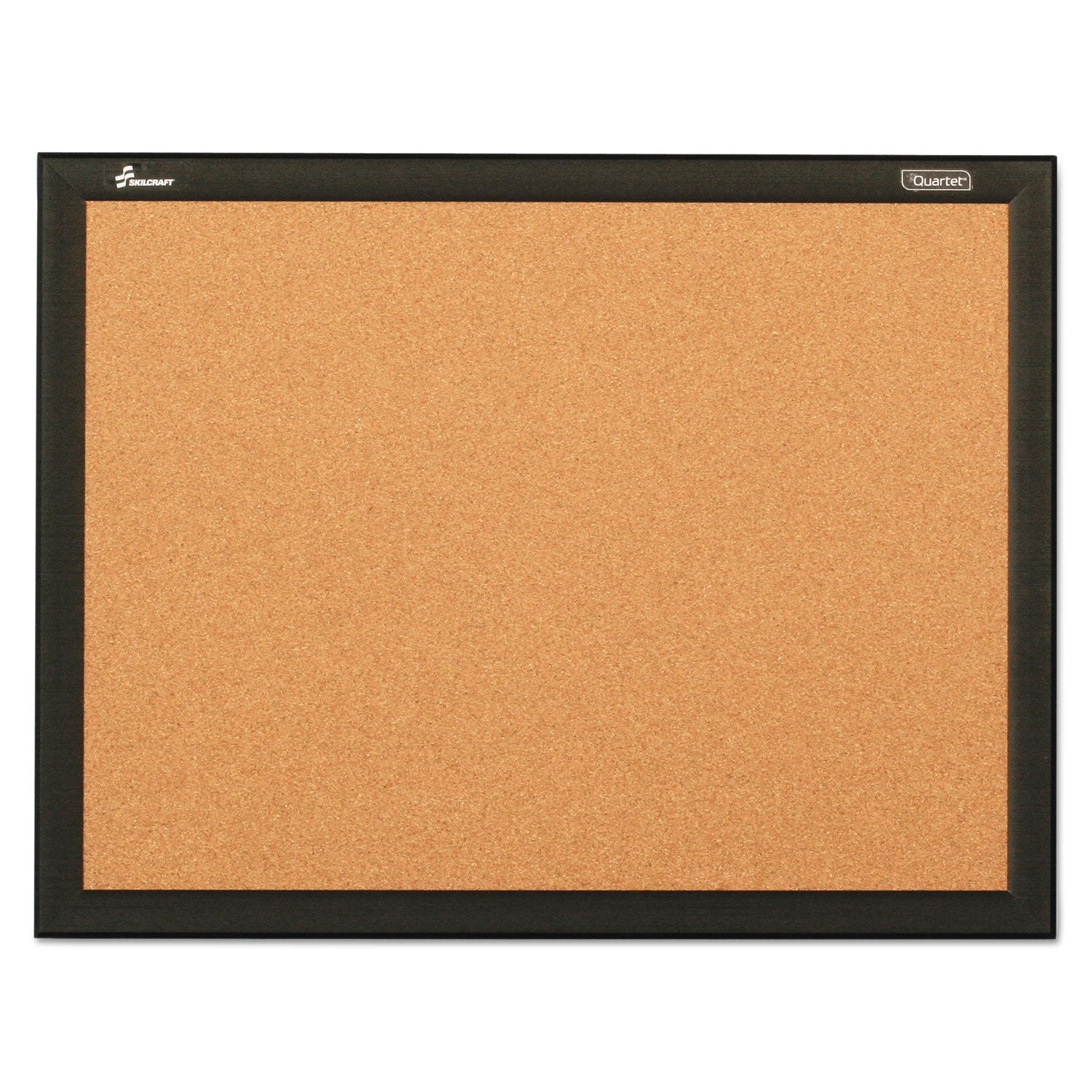 AbilityOne 7195016511284, SKILCRAFT Cork Board, 36 x 24, Natural Tan Surface, Black Aluminum Frame