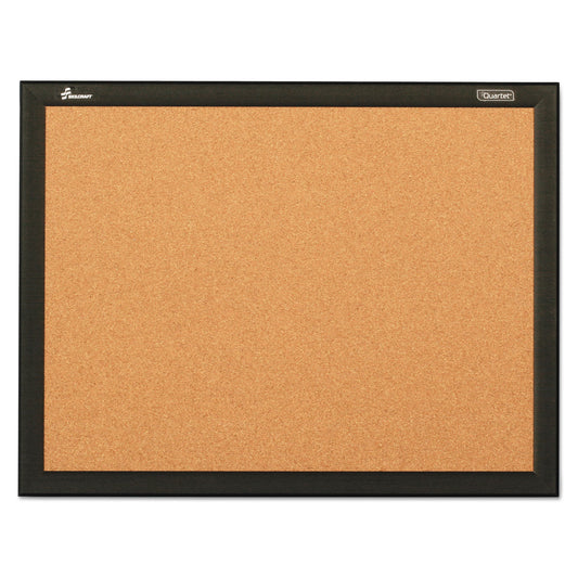 AbilityOne 7195016511284, SKILCRAFT Cork Board, 36 x 24, Natural Tan Surface, Black Aluminum Frame