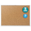 Quartet Classic Series Cork Bulletin Board, 36 x 24, Tan Surface, Silver Anodized Aluminum Frame (2303)