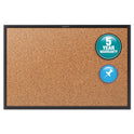 Quartet Classic Series Cork Bulletin Board, 24 x 18, Tan Surface, Black Aluminum Frame (2301B)